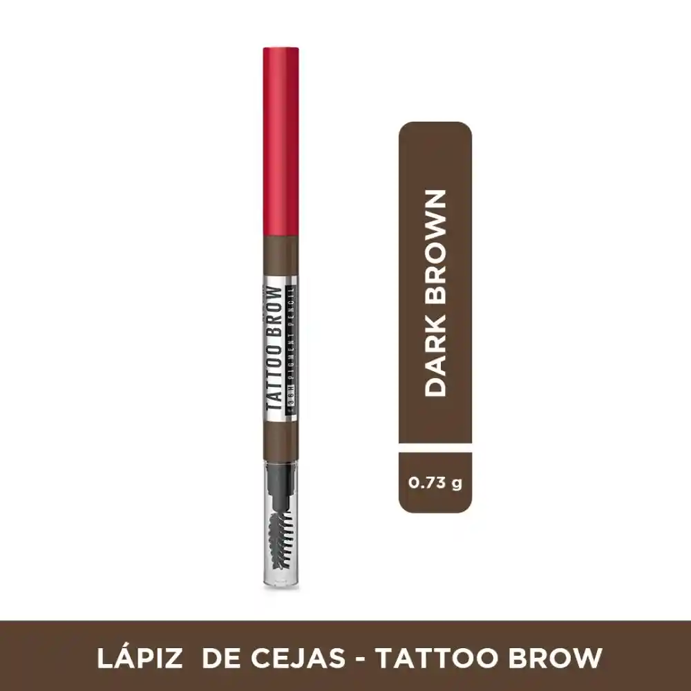 Lapiz Delineador De Cejas Maybelline Eye Studio Tattoo Brow 36 hrs Dark Brown