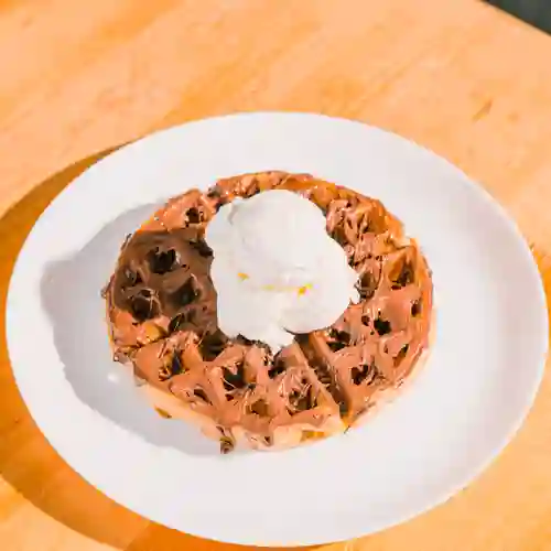 Waffle Nutella + Helado