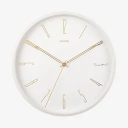 Present Time Reloj de Pared Mecanismo Silencioso Belle Blanco