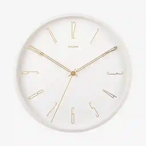 Present Time Reloj de Pared Mecanismo Silencioso Belle Blanco