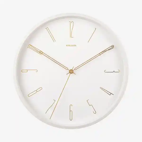 Present Time Reloj de Pared Mecanismo Silencioso Belle Blanco