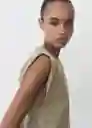 Camiseta Viri Khaki Talla XS Mujer Mango