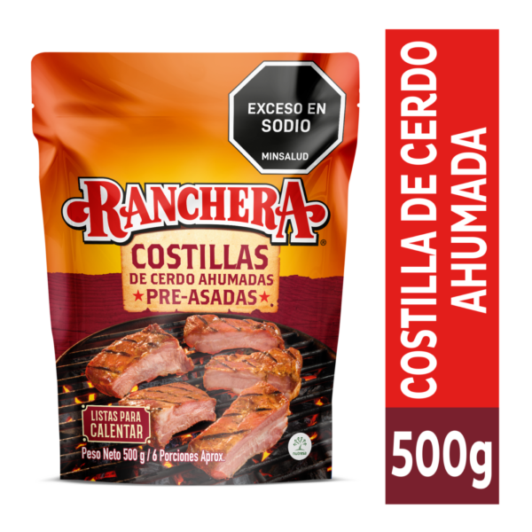 Ranchera Costillas de Cerdo Ahumadas Pre-asadas 500 g