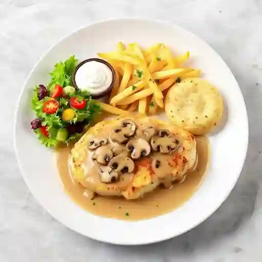 Filete de pechuga salsa de champiñones
