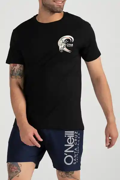 ONeill Camiseta Slim Fit Original Masculina Negro Talla L