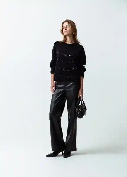 Tejido 481G088 Negro Puro Ultraoscuro Talla S Mujer 481G088 Naf Naf