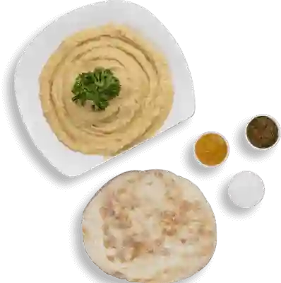Porción Hummus con pan árabe