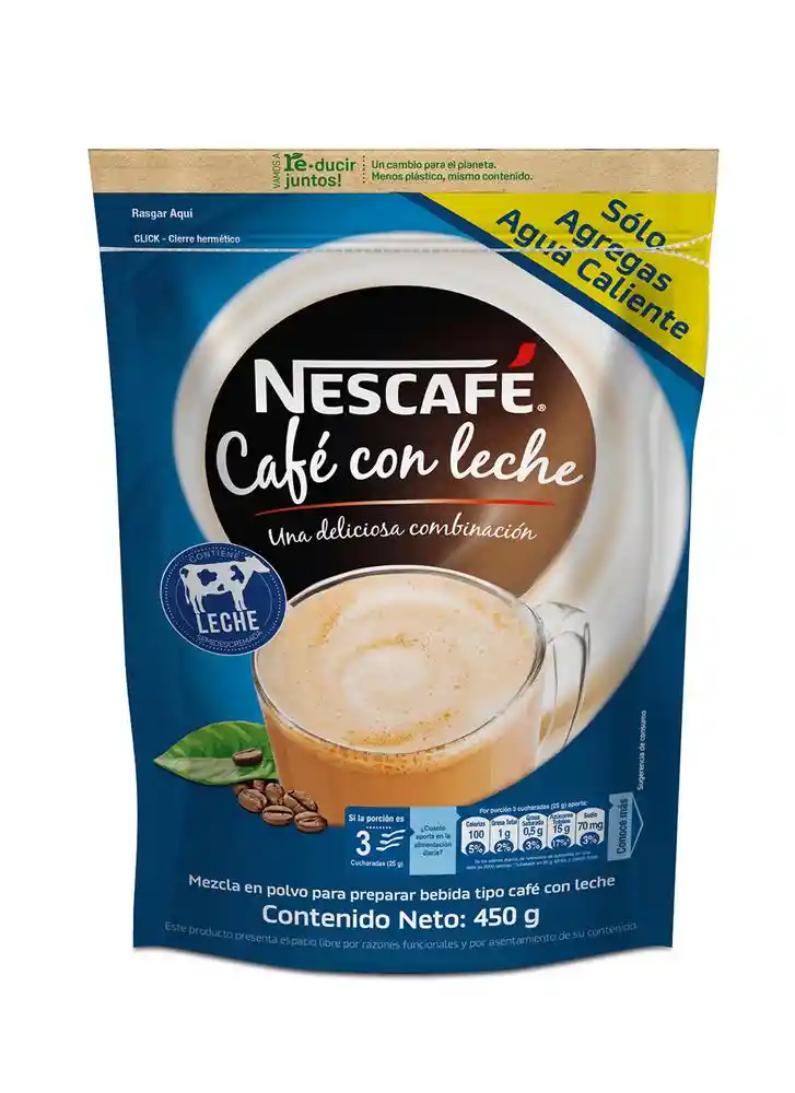 Nescafé Café con Leche Instantáneo 