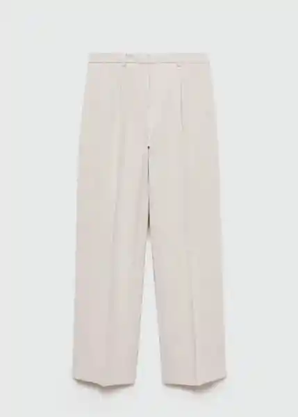 Pantalón Wanda Beige Talla 40 Mujer Mango