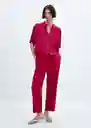 Pantalón Mogambo-w Fucsia Talla S Mujer Mango