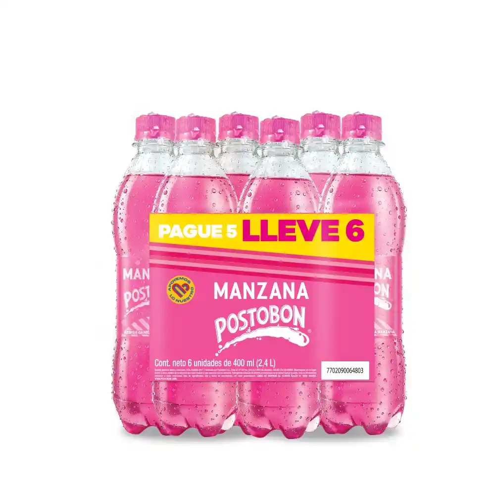 Gaseosa Manzana 6 Pack Pet x 400 mL