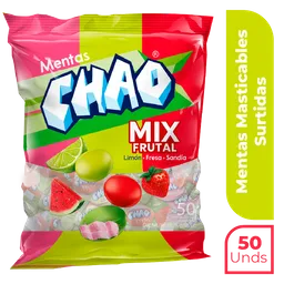 Chao Mentas Mix Frutal Limón - Fresa - Sandía