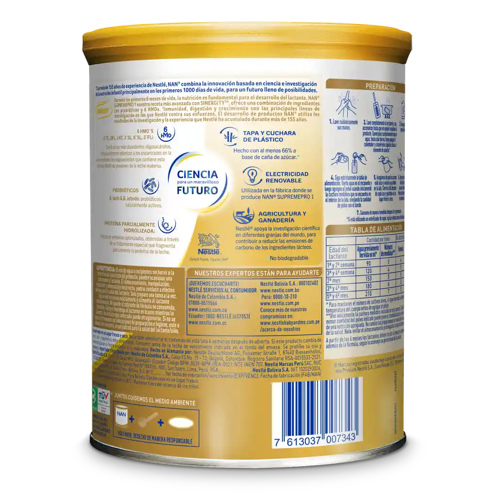 Fórmula infantil NAN SUPREMEPRO 1 x 400g