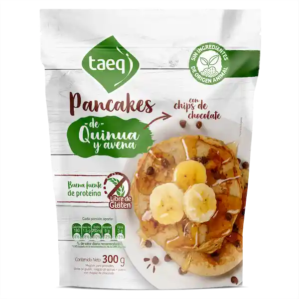 Taeq Mezcla para Pancakes de Quinua y Avena con Chips de Chocolate