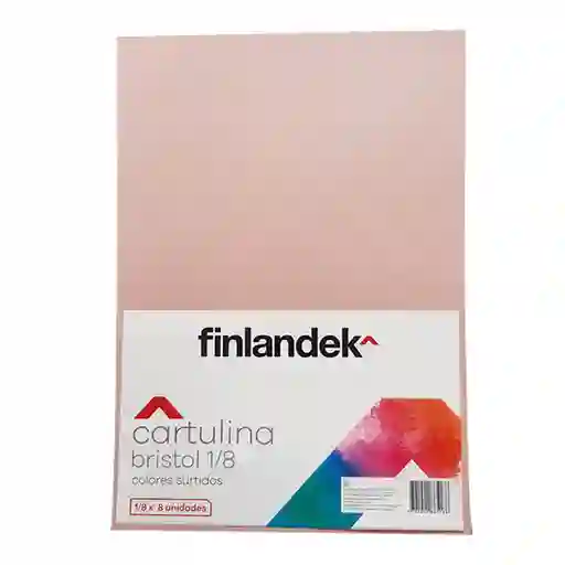 Cartulina Finlandek Bristol 1/8 Bolsa Colores Surtidos