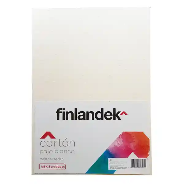 Finlandek Cartón Paja 1/8 Blanco