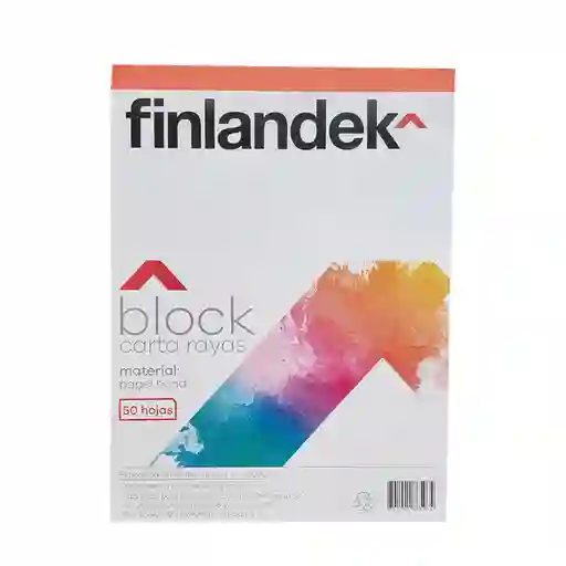 Finlandek Block Tamaño Carta Rayas