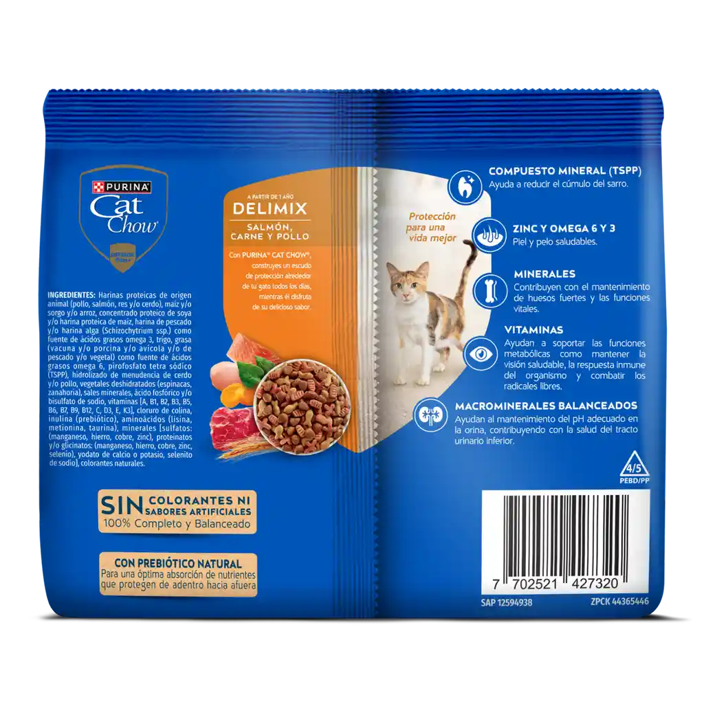 Comida para gatos Purina Cat Chow adulto delimix x 200 gr