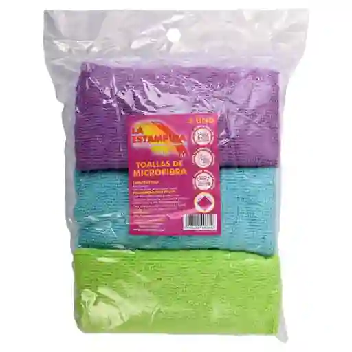 Toalla La Estamp Microfibra X3 Un