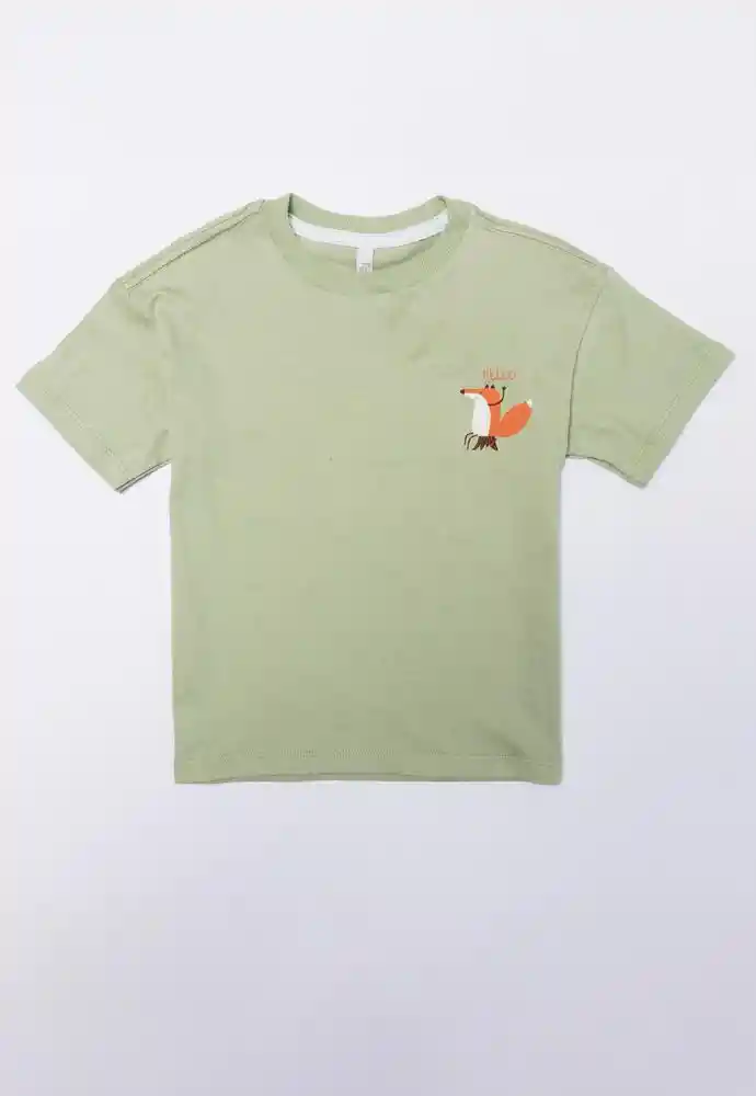 Camiseta Manga Corta 9/12meses-verde