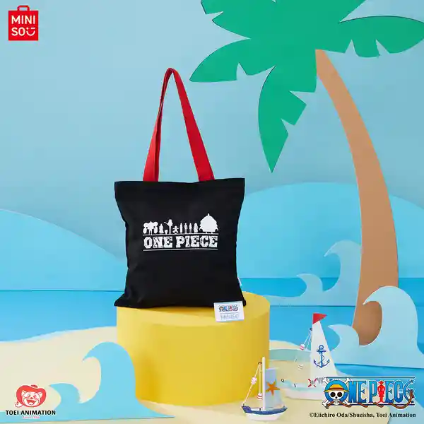 Bolso de Compras Negro Serie One Piece Negro Miniso