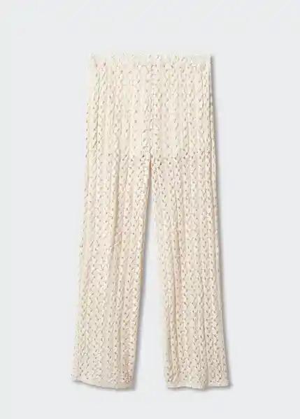 Pantalón Elena Crudo Talla S Mujer Mango