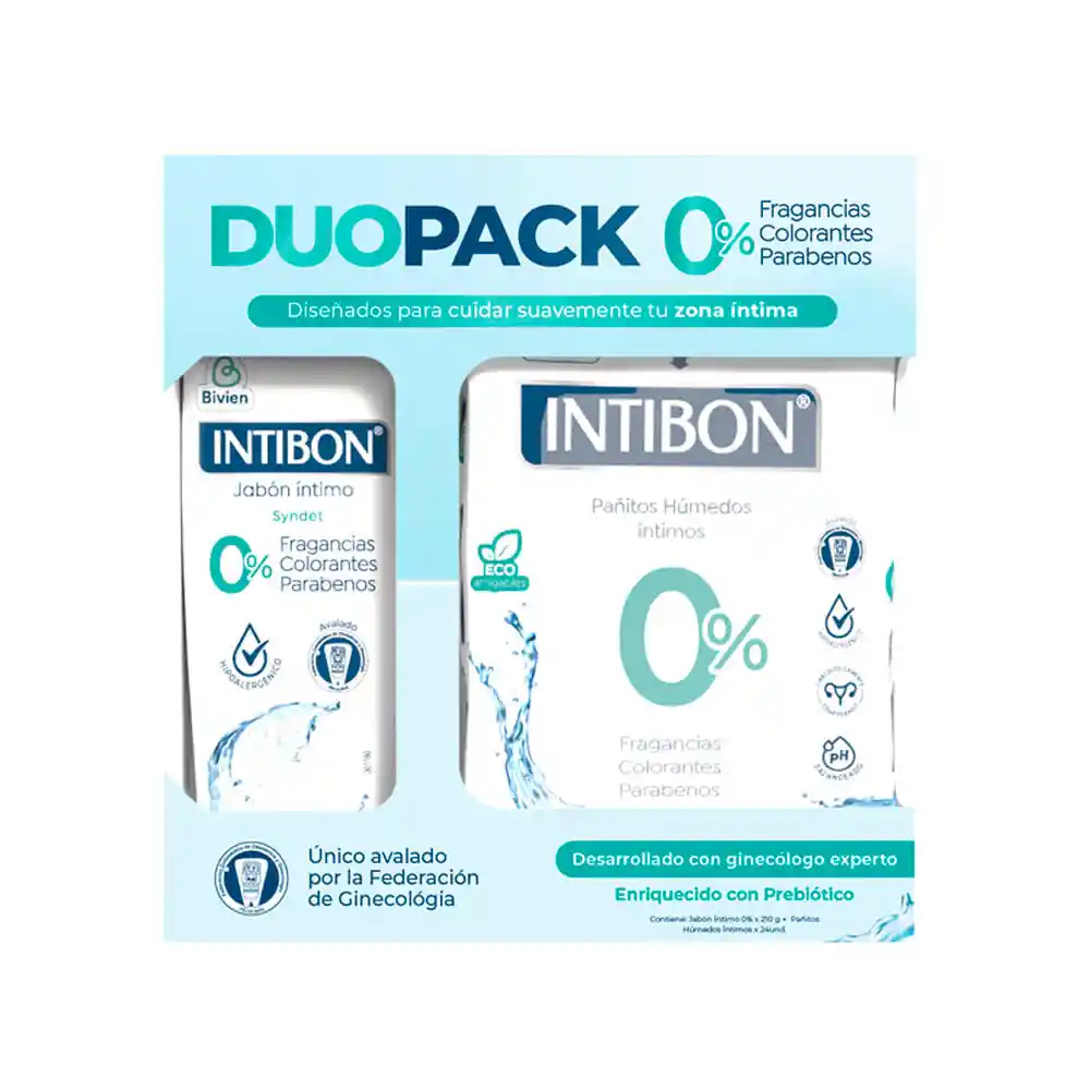 Jabón Intimo Intibon 210g + Pañitos Dúo Pack Jabon Intimo Intibon 210g + Panitos Duo Pack