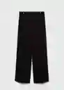 Pantalón Gioia Negro Talla 38 Mujer Mango