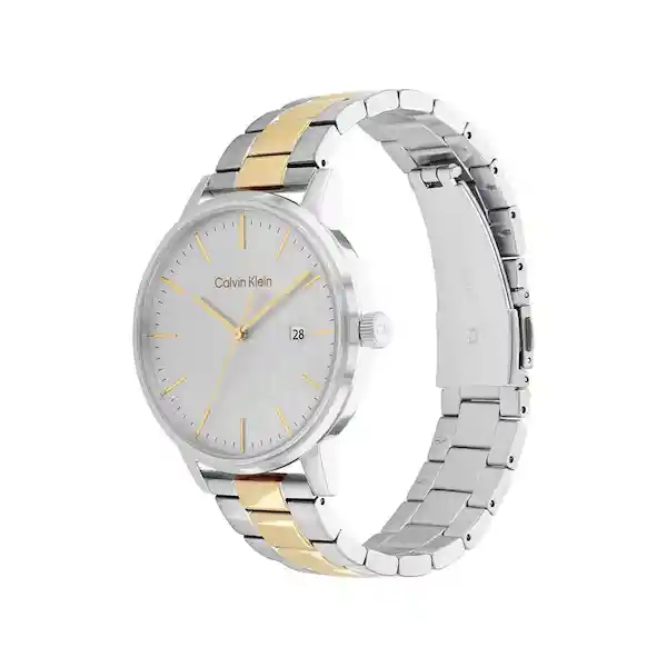 Reloj Linked Para Hombre Color Plateado 25200055 Calvin Klein