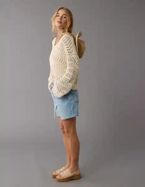 Suéter Mujer Tejido Blanco Talla X-Small American Eagle 03441177