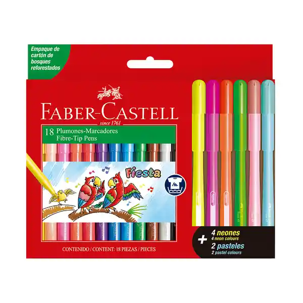 Faber Castell Marcador Plumón Fiesta