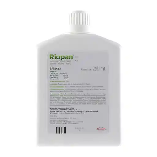 Riopan Antiácido-Antiflatulento (8 g/1 g) Gel Oral sin Azúcar ni Sodio