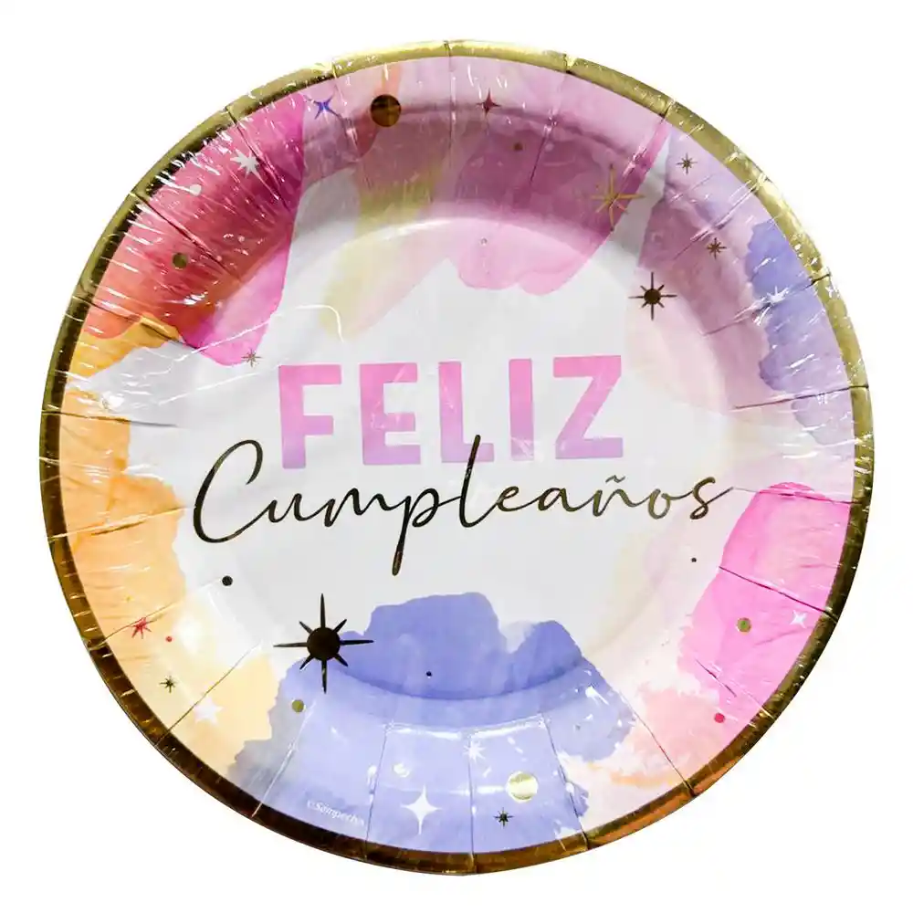 Plato Fiesta Met Acuarela 7 Pulgadas Sempertex 7703340404820