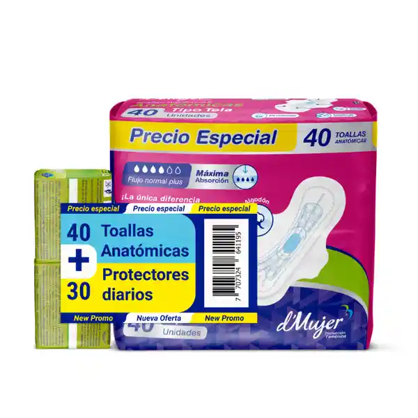   D´mujer  Kit Toallas Higienicas 