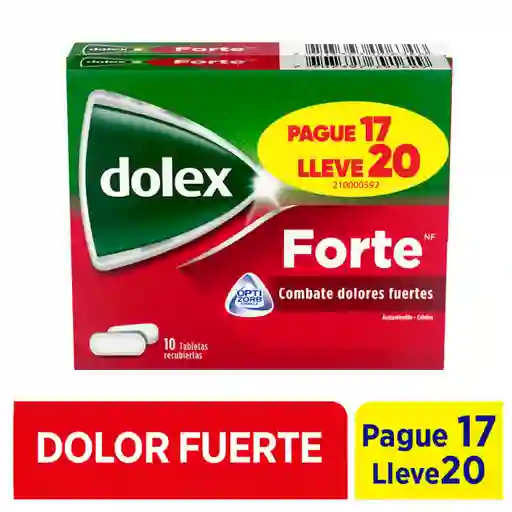 Dolex Forte Acetaminofen/cafeina 500/65 Mg Tabl