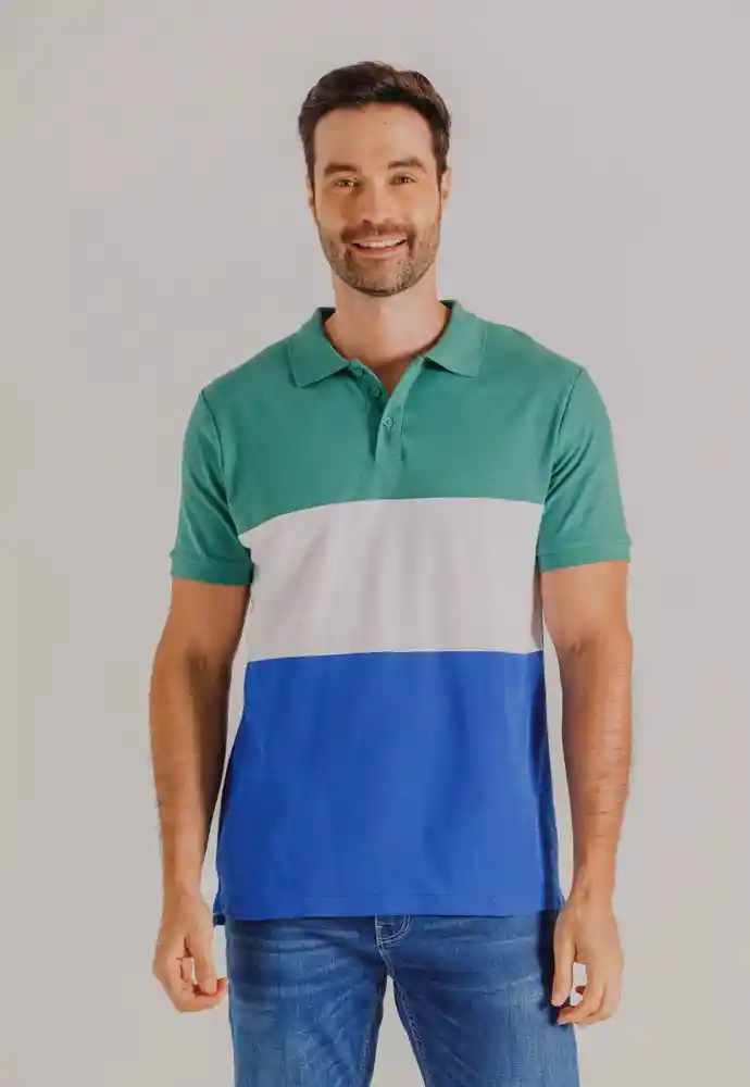 Camiseta Polo Bloques M-verde
