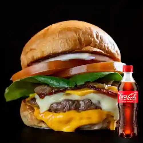Combo Hamburguesa Cheese Lover +Cocacola Orig 400ml