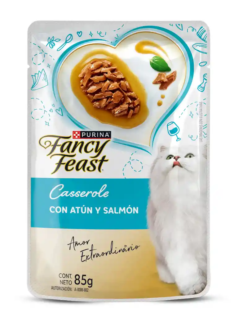 Comida húmeda para gato Purina Fancy Feast Casserole de atun y salmon x 85gr