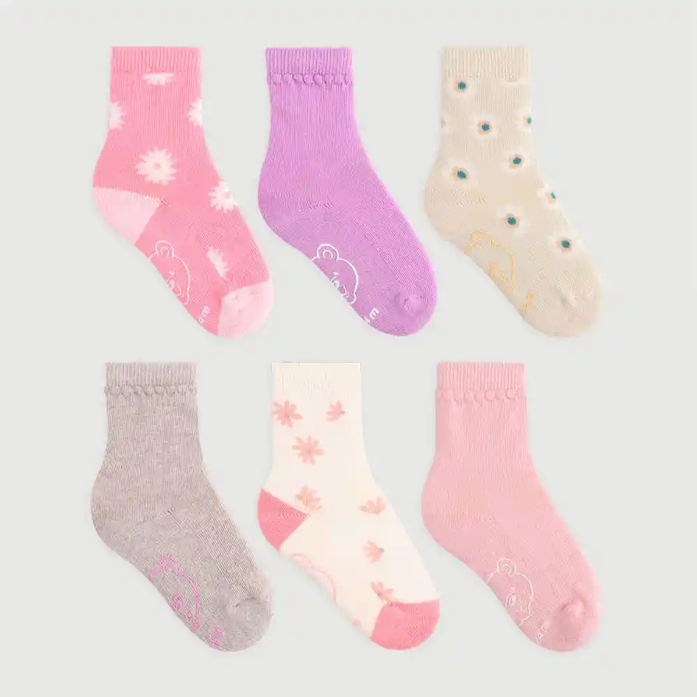 Medias Casuales Largo Tradicional Bebita Elio Baby Fresh Talla 2t-4t