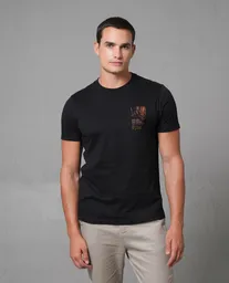 Camiseta Hombre Negro Talla M 102G005 Rifle