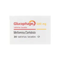 Glucophage 500 Mg x 30 Tabletas