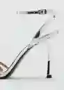 Sandalias Nota Plata Talla 39 Mujer Mango