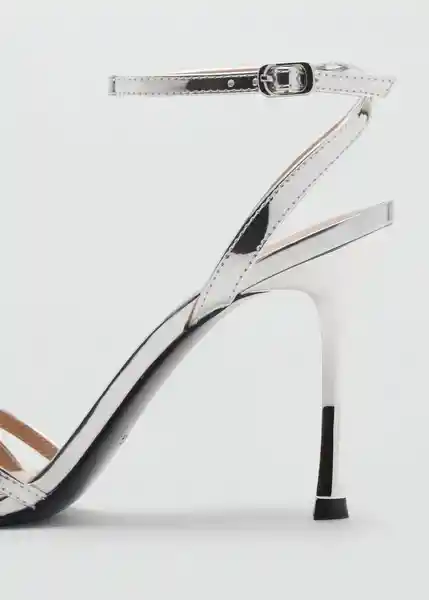 Sandalias Nota Plata Talla 39 Mujer Mango