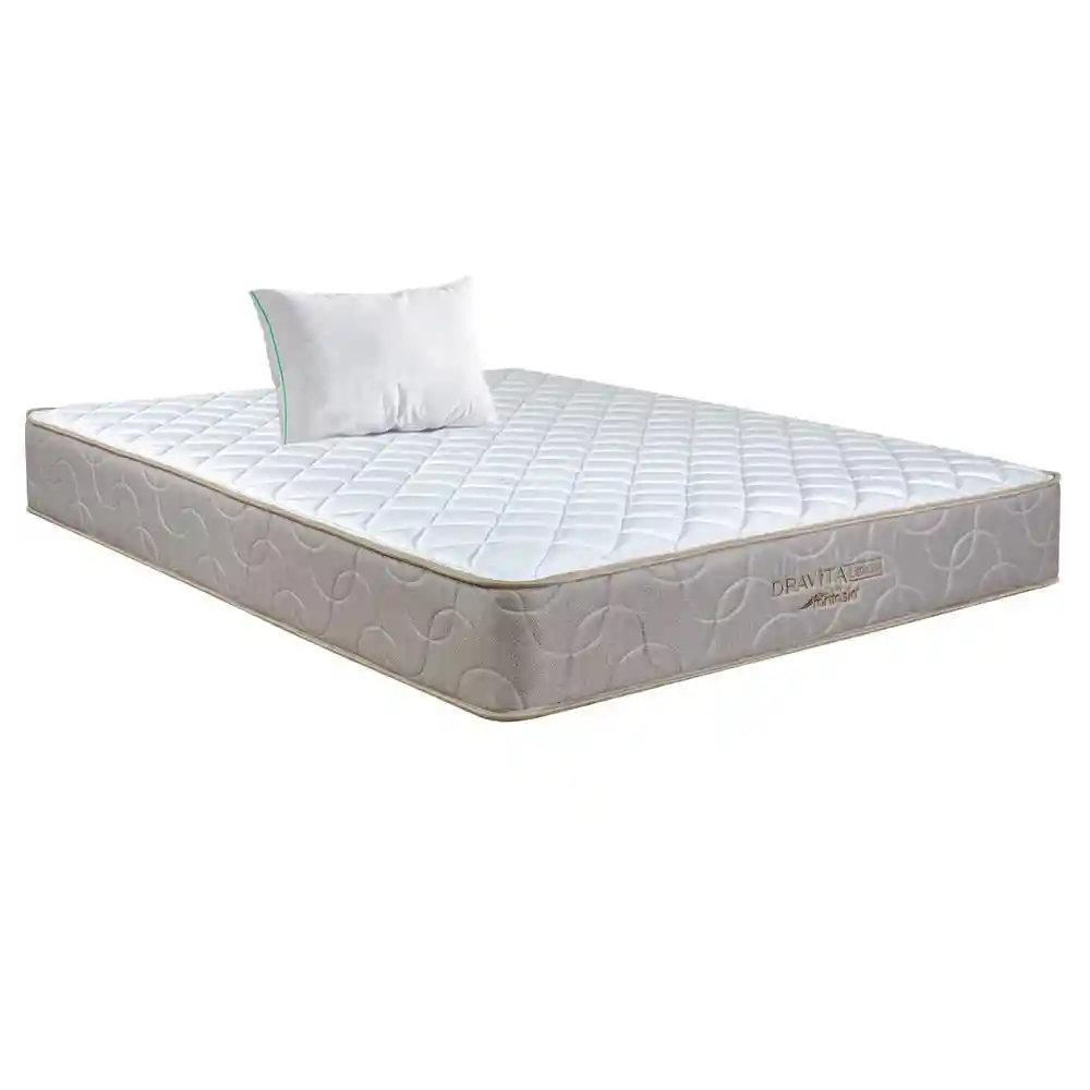Colchón + Almohada Fantasia Sencillo (100 X 190 Cm) Kit Dravita Lexus Resortado Semifirme