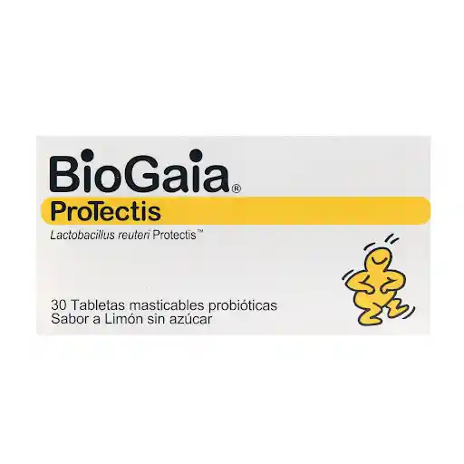 Bio Gaia Tabletas Masticables Probióticas con Sabor a Limón sin Azúcar