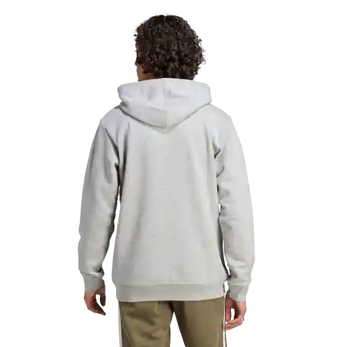 Adidas Buzo Hoodie Bl Fl de Tenis Lifestyle Hombre Gris Talla 10