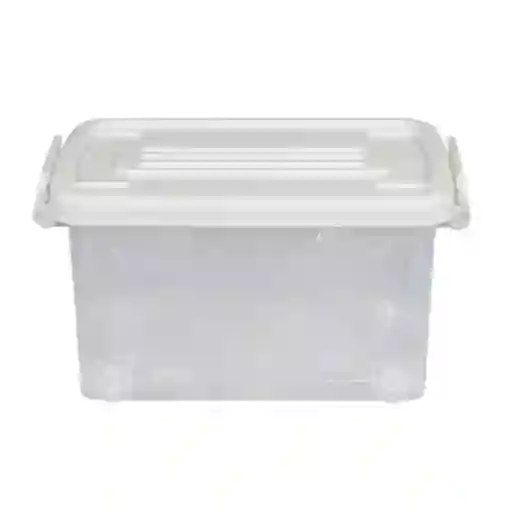 Caja Organizadora Rueda Transparente Color Blanca