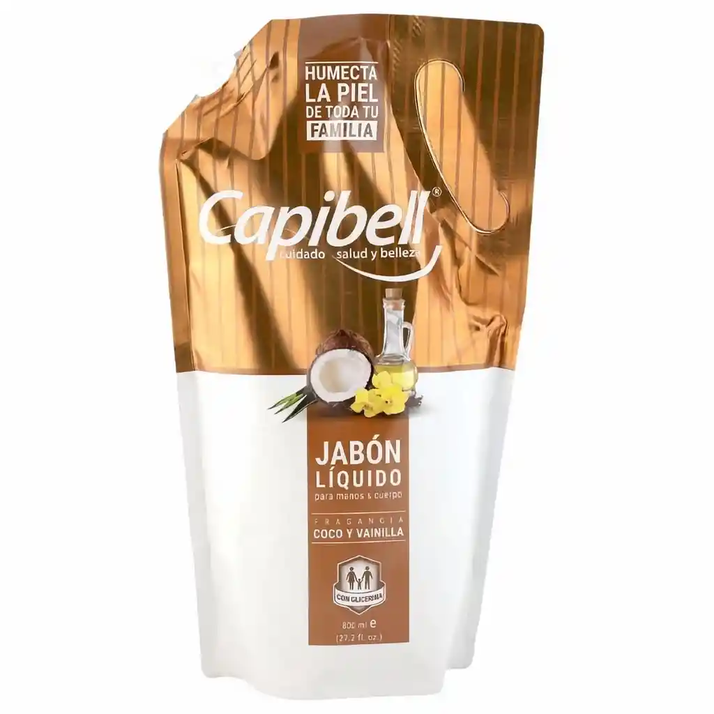 Capibell Jabón Liquido Aroma Coco y Vainilla