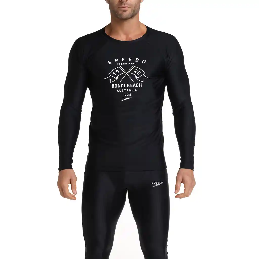Camiseta Manga Larga Sunshine Coastal Explorer Hombre Negro-xxl