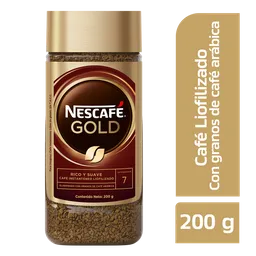 Café liofilizado NESCAFÉ GOLD instantáneo x 200g